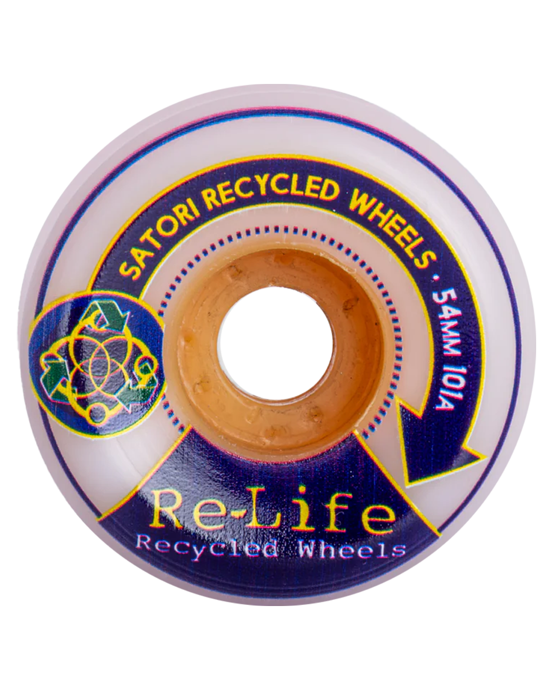 54mm Re-Life Recycled Skate Wheels (101a Conical) – Satori