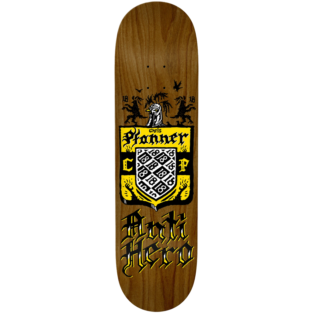 Heritage-SKTBDS-AntiHero - Chris Pfanner Coat of Arms 8.4 - Skateboard Deck